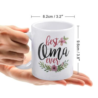 China Viable Wholesale Custom Sublimation Coffee Blank Ceramic Mug Handle Plain White Passionate Coffee Mugs for sale