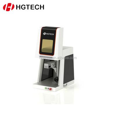 China Laser Marking HGTECH 20w Mobile Fiber Laser Cover Making Machine Lower Price for sale