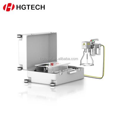 China Laser Marking HGTECH Metal Tag Plate Printer / Metal Digital Printing Machine / Fiber Laser Metal Engraving Machine for sale