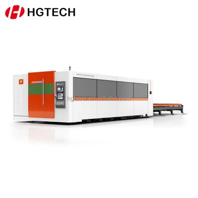 China Laser CUTTING HGTECH 1 kw2KW 3KW CNC Metal Laser Reducing Fiber Machine Price for sale