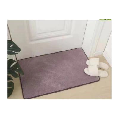 China D-020 Solid Color Washable Super Soft Absorbent Pad Non-slip Bathroom Mat Bathroom Rugs Non-Slip Bathroom Set All Season for sale