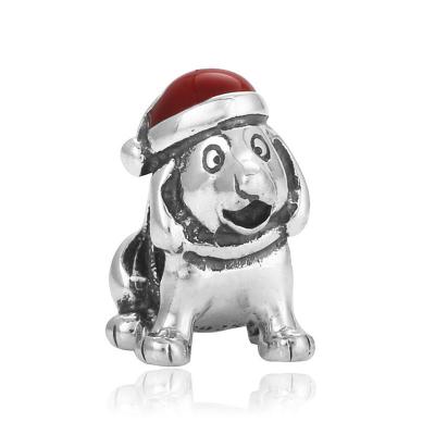 China Christmas Gift TRENDY Bangle Big Hole Beads Bear Santa Cat Dog Pendant Accessories for sale