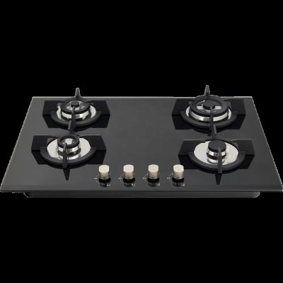 China High quality household galss panel with 4 burner gas stove for household for sale