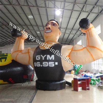 China Big inflatable man lifting weights, great advertising for gyms for sale