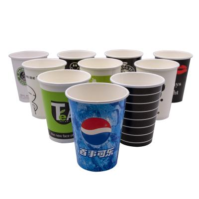 China WWD Disposable Custom Printed Disposable Paper Coffee Cups Paper Cup Cold Hot Drinks Drinks Price for sale