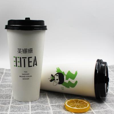 China Hot Sales Custom Biodegradable PE Coated Food Grade Juice Paper Cups Company Logo Printed for sale