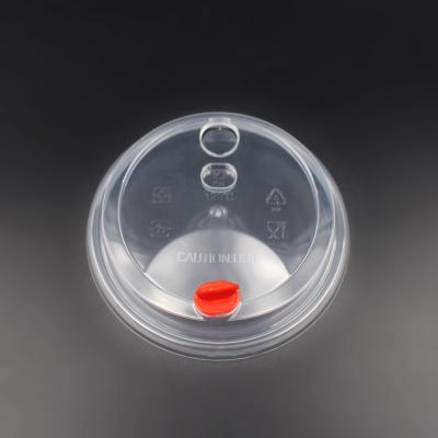 China Pilfer Proof Custom Plastic Cup Cover Plastic Coffee Cup Lid With Heart Shaped Plug for sale