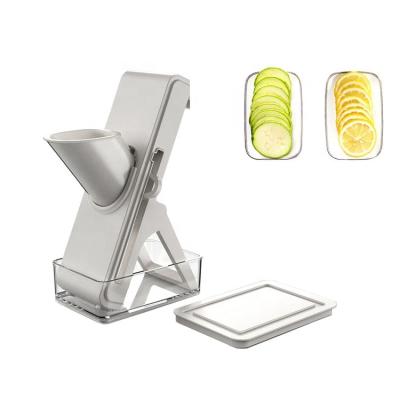 China Viable Kitchen Wholesale Manual Adjustable Onion Cutter Vegetable Cucumber Slicer for sale