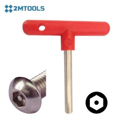 China Tamper Proof Security Trick Sheathed Short T-Handle T-Handle Tamper-Proof Key Buckles Special Key Loops Tamper Proof Allen Key for sale