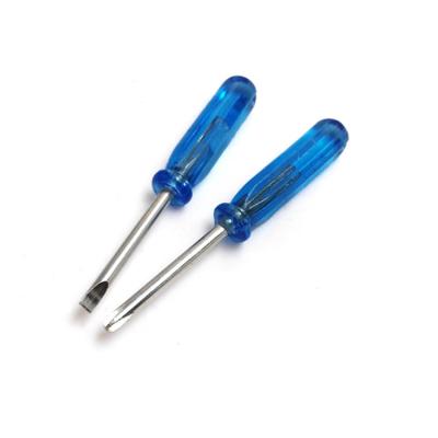 China Polypropylene 45mm Phillips Slotted Promotional Mini Screwdriver with Crystal Handle For Repair for sale