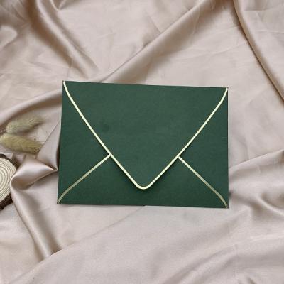 China Europe business or personal wedding use custom printed gold foil paper envelope, for sale