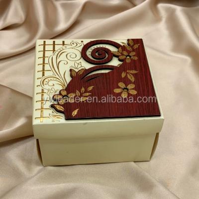 China Manufacturer Handmade Laser Cut Silver Aluminum Arabic Wooden Box for sale