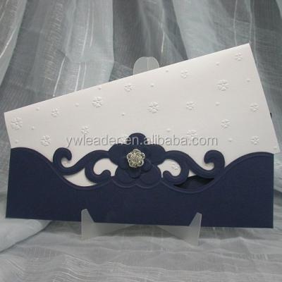 China Handmade Unique Africa Navy Blue Flower Design Greeting Card for sale