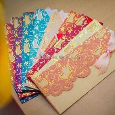 China Colorful Hot Stamping Africa Paper Wedding Invitation Card for sale