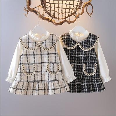 China Newest Roupas Infantil Girls Autumn 2pcs Suspender Skirt Suit Cute Casual Cute Princess Dress Set For Birthday for sale