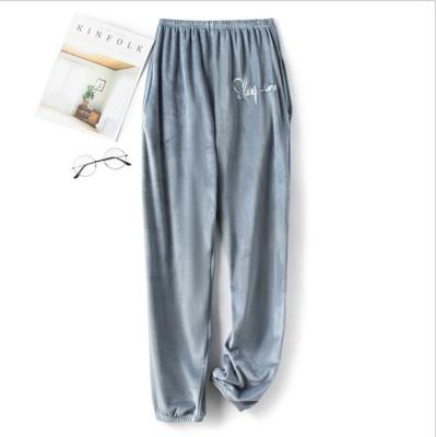 China Autumn And Winter Island Velvet Pajama Pants Ladies QUICK DRY Flannel Thickened Warm Pants for sale