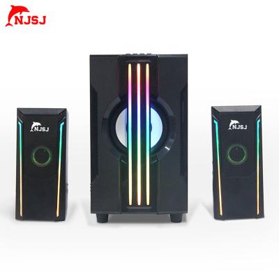 China None of the NJSJ LED USB computer combination speakers than AUX. Wired Gaming Computer Home Theater Speaker System Surrounds SoundBar For PC TV for sale