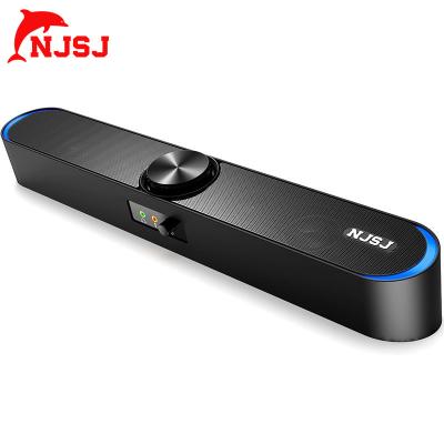 China No NJSJ Black USB Bar Subwoof Portable Audio Sound Gaming Speaker for sale