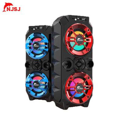 China NJSJ Wireless Professional Audio Fashionable Design 4 Inch Subwoofer Party Box Competitive Price Trolley Speaker for sale