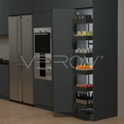 China Pantry Pull-Out System For Verov High Soft-end Function Pull-Push Tall Cabinet Unit Pull Out Pantry Organizer Kitchen Storage High End Kitchen Storage In Cabinet for sale