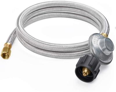 中国 Kitchen Products 6Ft Low Pressure Propane Regulator with Stainless Braided Hose for Gas Grill, Smoker, Propane Fire Pit, Heater and More 販売のため