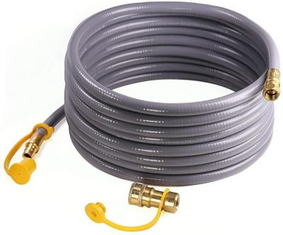 中国 Outdoor 24 Feet 3/8-inch ID Grill Hose Natural Gas With Quick Connect Propane Hose Assembly For Low Pressure Appliances -3/8 Female P 販売のため