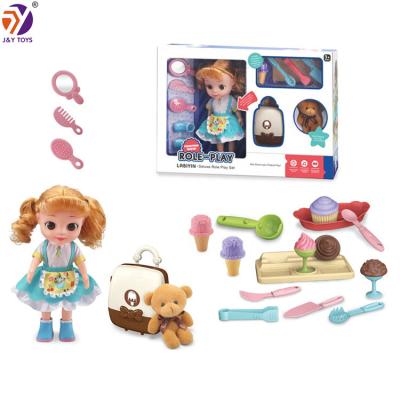 China Cartoon Toy Girl Toy Pretend Role Play Baby Set Doll Toy Cartoon Plastic Cute Baby - Doll Toy Set for sale