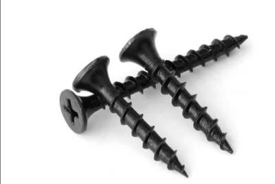 China M4 M16 Carbon steel  Flat head Philip sclotted tapping screws Class4.8 grade 8.8 Black for sale