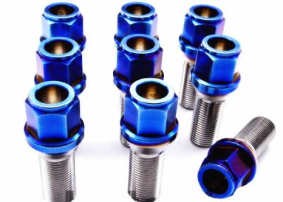 China Custom M6 M10 Titanium wiel Bolt LUG Ball collar Bolt Gr2 Gr5 TA2 TC4 geanodiseerd Te koop