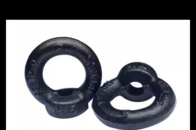 China M10 M16  Carbon  steel eye Nut Black silver finishing Customized black  metal nuts for sale