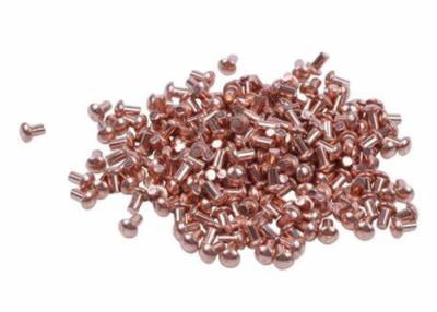 Cina Rivetto a testa piatta, di rame rosso, nichel e stagno, rivetto a testa piatta, rivetto semi-tubulare, di 3 mm e 4 mm, DIN7338 in vendita