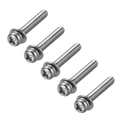 China M10 M12 Carbon Steel Pan Hex Socket Cross Head machine Screw Galvanized grade 4.8 6.8 for sale