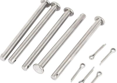 China ASTM ASME ANSI Stainless Steel Clevis Pins 18-8 B8M B8 B7 With Head Pins Split Pin Hole for sale