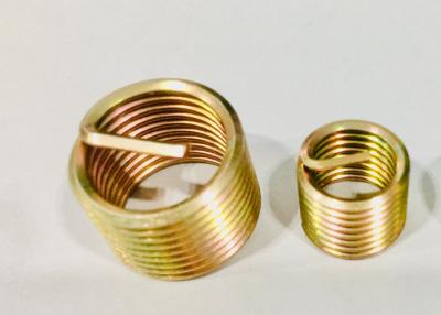 China Yellow Carbon  steel Wire Thread Insert  Customized Anodizing Gold finishing M6 M8 Te koop