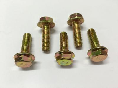 China M12 M10 Hex Head Flange Metal Bolt  Brass Copper Bronze H59 H62 Zinc Plating Din6921 for sale