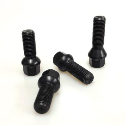 China M12 M16 Carbon Steel Zwart Oxyde Wiel Lug Hug Metal Bolt Schroef IJzeren Staal ASTM 193 B7 Te koop