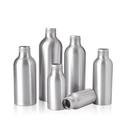 China Eco-Friendly Food Grade Cosmetic Aluminum Bottles 450ml Lotion Shampoo Packaging Recyclable Material Metal Lid Child Safe for sale