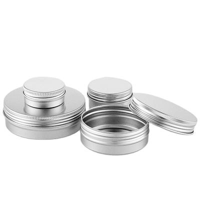 China Recycled Cosmetic Aluminum Jar 50g 60g 100g Empty Aluminum Cream Tin Can Materials 5g 10g 15g 20g 30g for sale