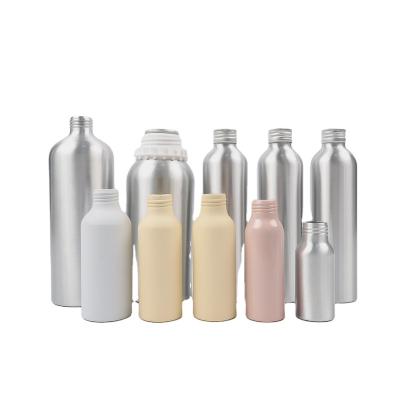 China Wholesale 1oz 30ml 50ml 100ml 120ml 150ml 250ml 500ml 1000ml 1L Aluminum Bottle Eco-friendly Essential Oil Aluminum Bottle With Screw Lid for sale