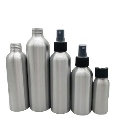 China Eco-friendly Aluminum Bottle Mist Spray Bottle Dispenser Pump Fine Sprayer 30ml 50ml 100ml 120ml 150ml 250ml Spray Bottle With Lid for sale