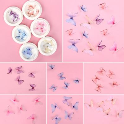 China Easy To Apply Aokitec Mini Fake Butterfly 3d DIY Dried Flower Decoration Nail Art Decals for sale