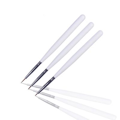 China NAIL Professional Tools 3Pcs Per Set 0.4 0.8 Dotting Fine Lines 1.2cm Nail Brush for sale