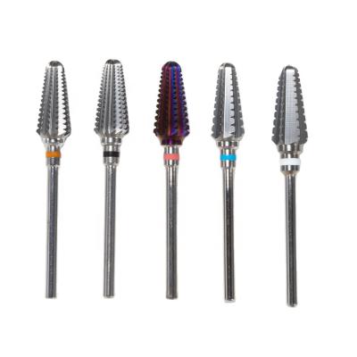 China Wholesale Various Style Carbide Pro Cuticle Volcano Tungsten Manicure Nail Drill Bit for sale