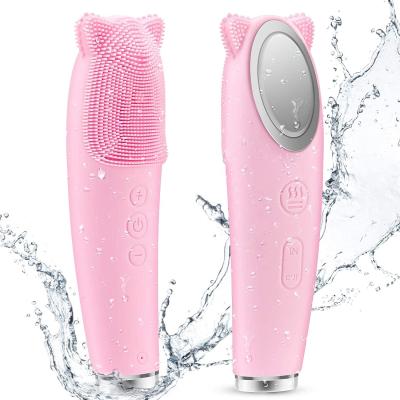 China Chaleance Mini Manual Facial Massager Device Silicone Face Electric Vibrating Cleansing Brush for sale