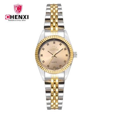 China Chenxi Watch CX-004A Day/Date Fashion Lady Watch Luxury Elegent Waterproof Quartz Silver Gold Classic Women Wrist Watch for sale