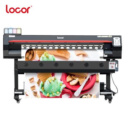 China Locor new XP600 retail printhead 1.8m eco large format solvent printer for canvas/vinyl/wallpaper/poster for sale