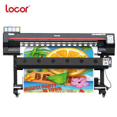 China Garment Shops Locor 1.6m 1.8m Outdoor Eco Solvent Printer Cable Banner Sticker Vinyl Cutter Printing Machine for sale