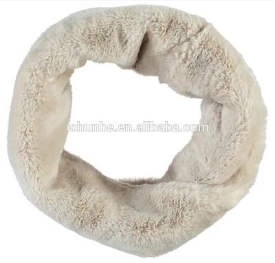 China Circular Faux Fur Square Neck Scarf Infinity Warmer Scarf Stitched Fox Rabbit Fur Snood Scarves for sale