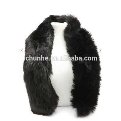 China Faux Long Rabbit Fur Scarf Ladies Neck Warmer Faux Fur Infinity Winter Scarf for sale