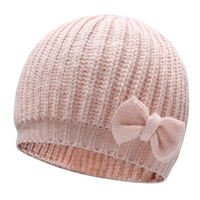 China The picture factory sells the winter hat for children and the baby's hot sale wholesale baby beanie for the Amazon butterfly bow baby winter handcrafted hats beautiful for sale